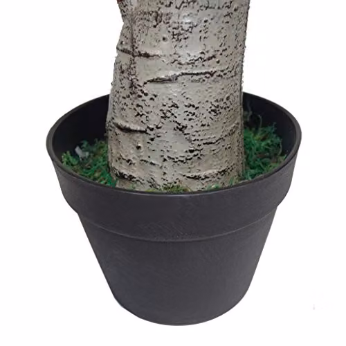 Leaf Design UK Artificial Dracaena Tabletop Plant in Black Pot, Green – 3