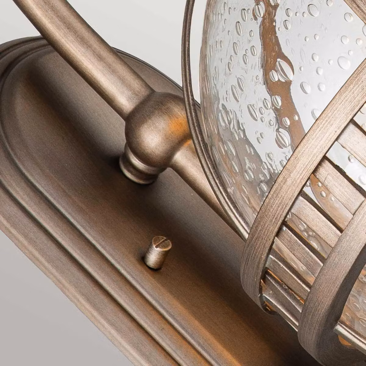 Kichler Halleron Outdoor Wall Lantern in Burnished Bronze and Brown, IP44 Rated – 3