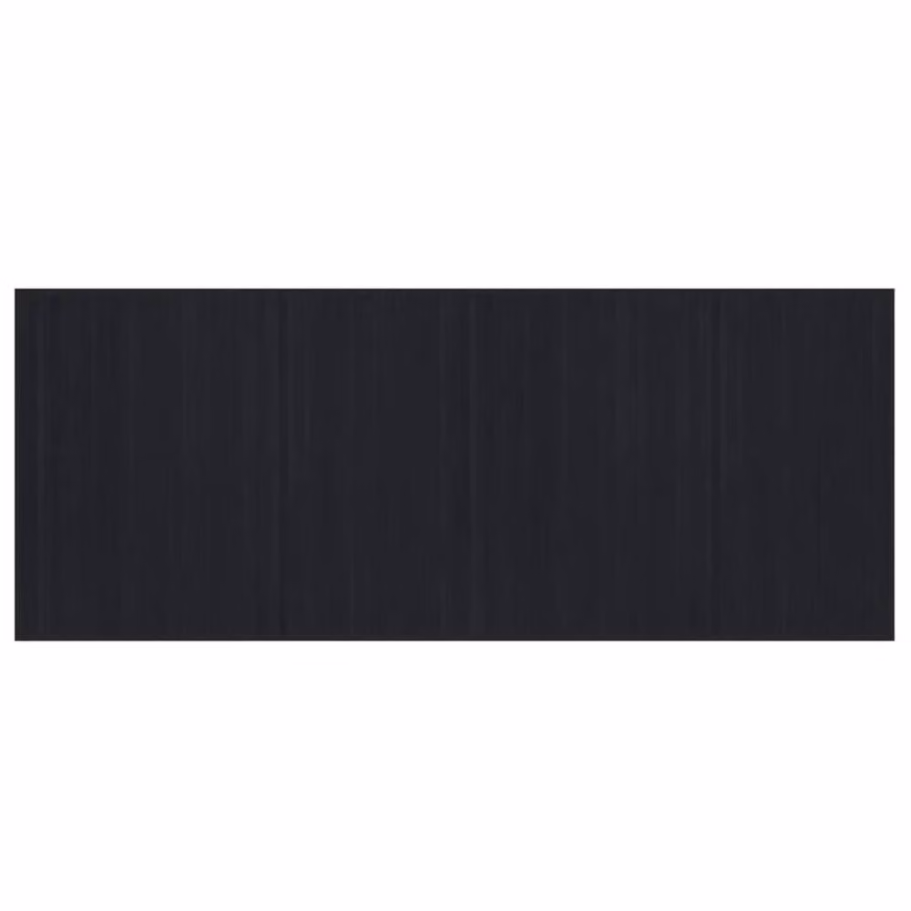 Berkfield Home Rectangular Bamboo and Polypropylene Rug in Black, W: 80 cm, L: 200 cm – 2
