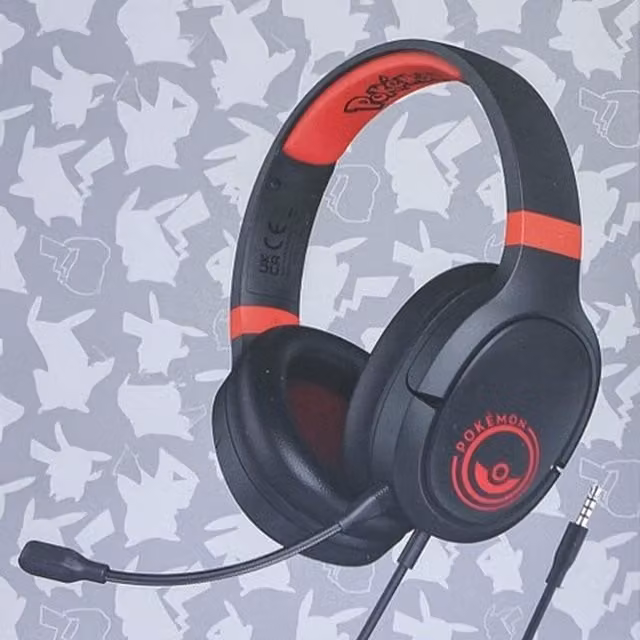 Pokeball PRO G1 Wired Over-Ear Gaming Headphones - Black and Red
