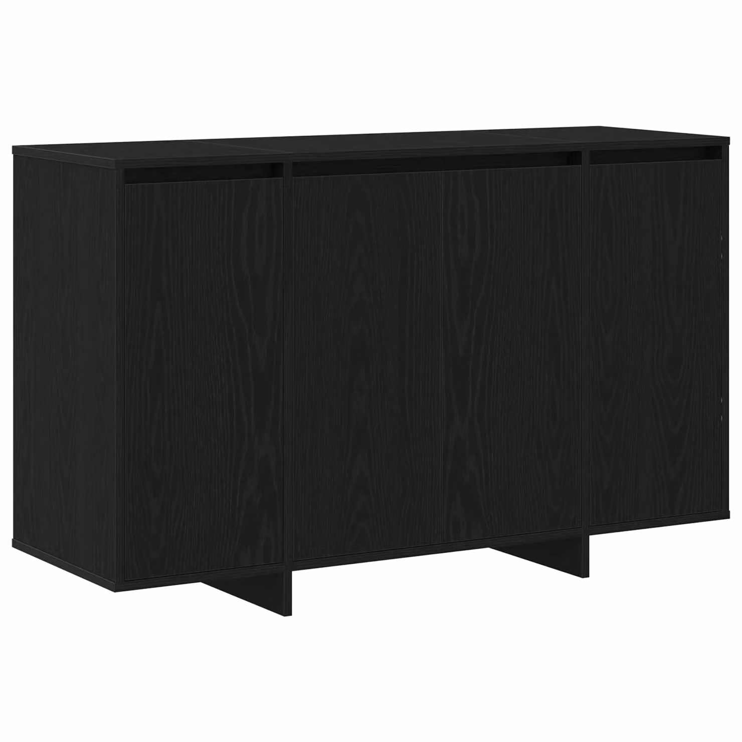 Berkfield Home Black Oak Wood Sideboard, Black, W/D/H: 120 x 41 x 75 cm – 2