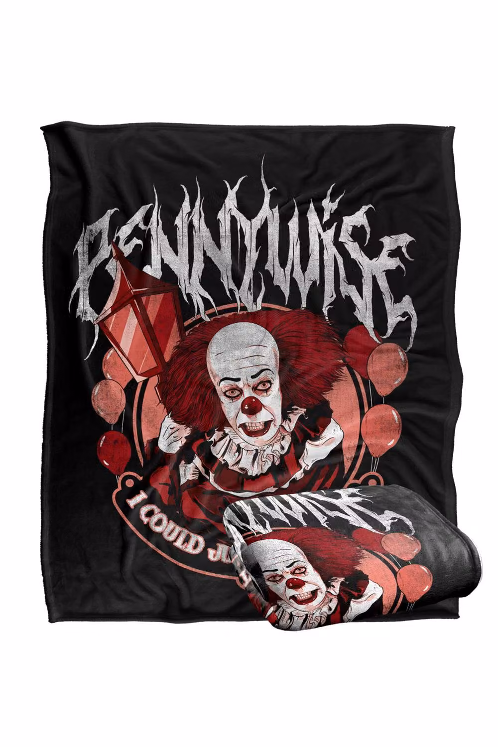 Warner Bros. It Pennywise Super Soft Fleece Throw Blanket, Multicolour, W: 152.4 cm, D: 127 cm – 7