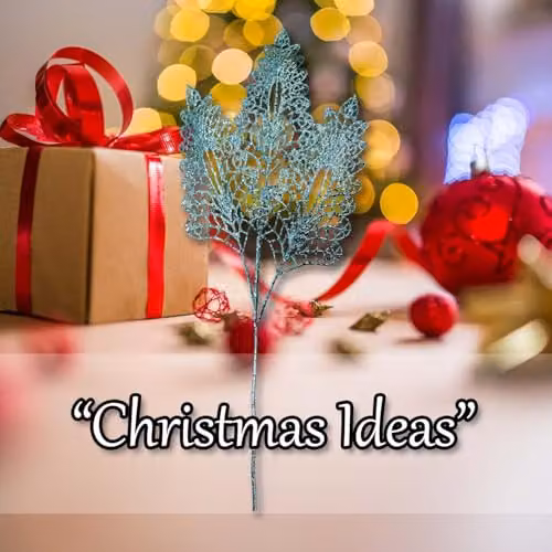 VFM e-Store Christmas Stem Leaves and Berries Decoration in Blue and Multicolour, W: 80 cm, H: 37 cm – 4
