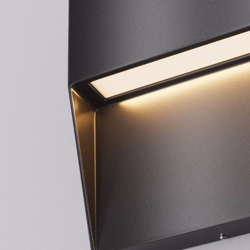 Netlighting Mane Square Outdoor LED Flush Wall Lamp in Black with 3000K Warm White Light and 100lm Output, IP54 Rated – 2
