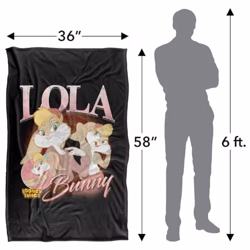 LOGOVISION Looney Tunes Lola Bunny Super Soft Fleece Throw Blanket, Multicolour, W: 91 cm, D: 147 cm – 4