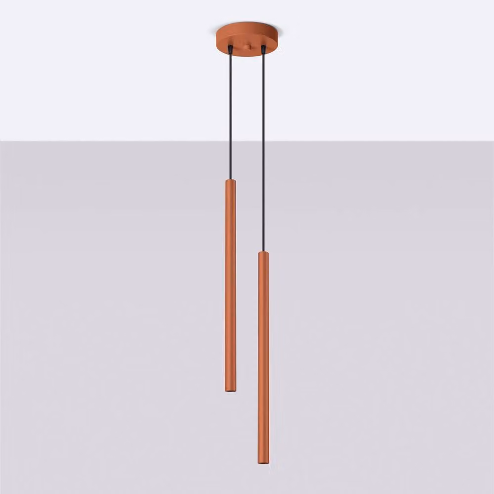 Sollux Lighting Modern Red Metal Pendant Lamp W/D/H: 104 x 15 x 15 cm – 2