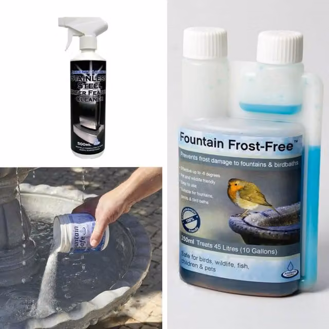 Primrose 12 Month Complete Algae Control Treatment Kit for Stainless Steel Water Features, White