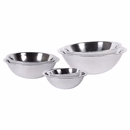 Argon Tableware 6 Piece Stainless Steel Nesting Mixing Bowl Set in Silver