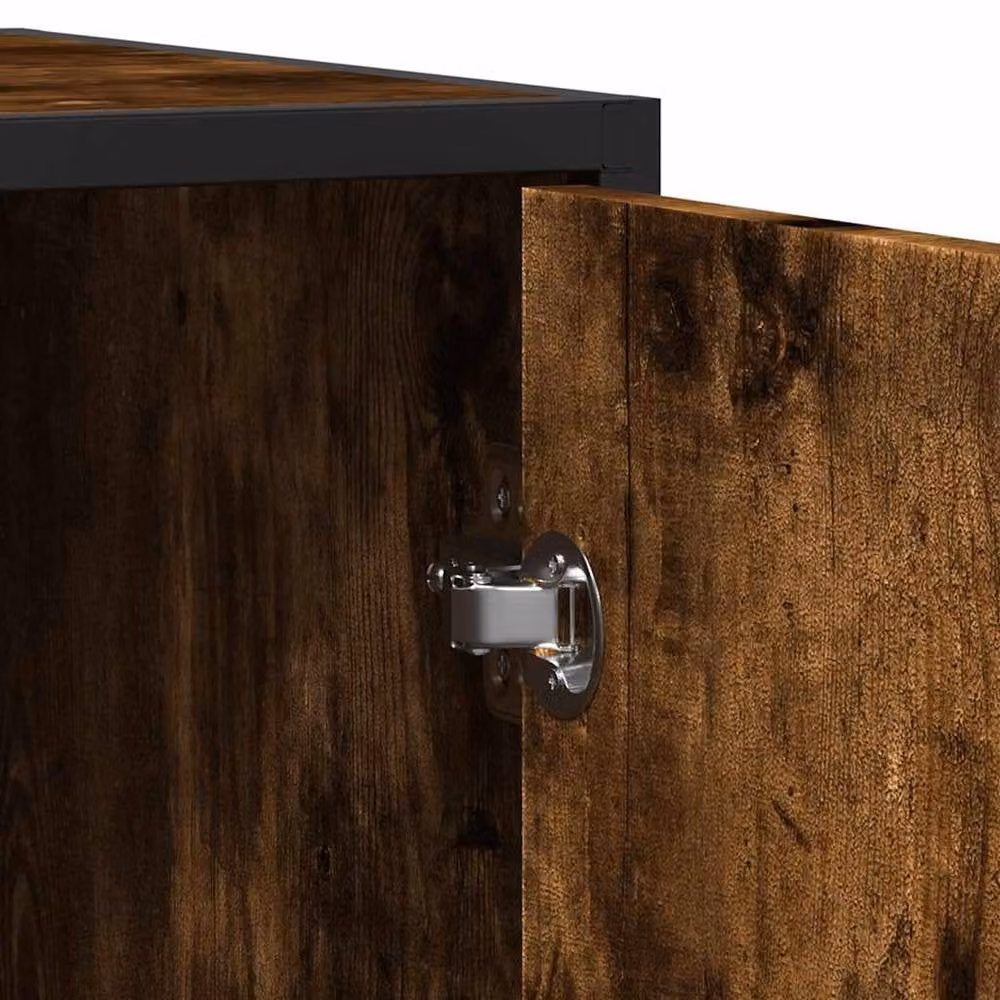 Berkfield Home Smoked Oak Sideboard in Brown, W/D/H: 94 x 35 x 76 cm – 4