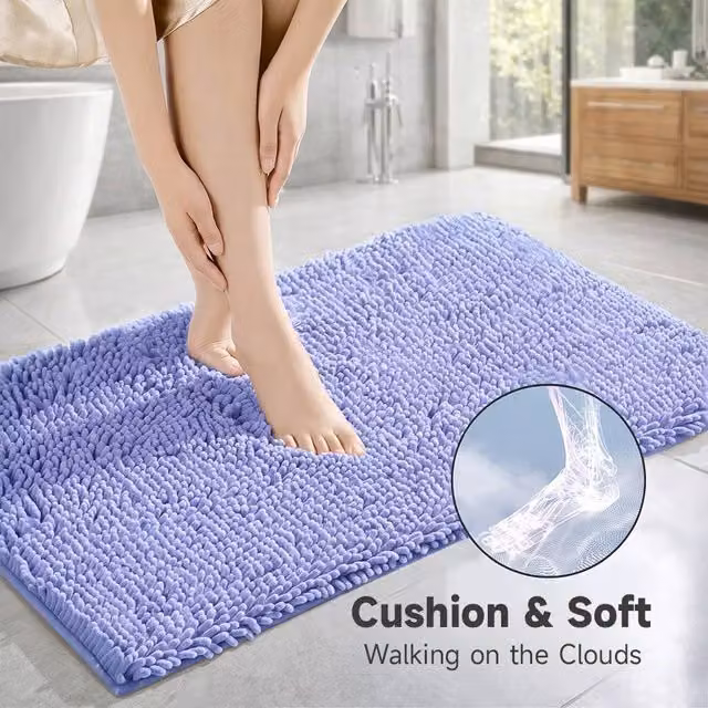 YnysTec Non-slip Water-absorbent Bathroom Mat and Hallway Rug in Purple, W: 40 cm, L: 120 cm – 1