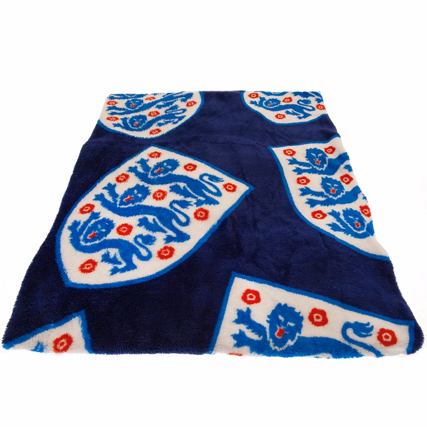 England FA Unisex Fleece Crest Blanket in Blue – 2