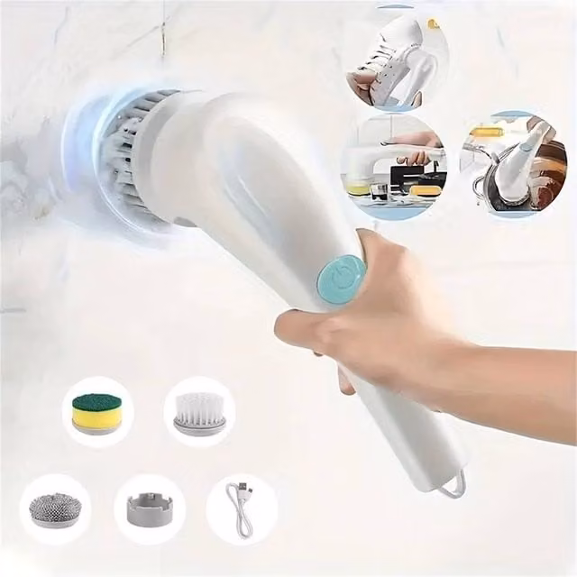 SPETLEK Spin Scrubber Handheld Cleaning Brush Model B in White