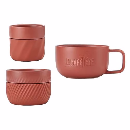 La Cafetiere 3pc Family Mug Set, Red, 380ml, 200ml and 100ml – 1