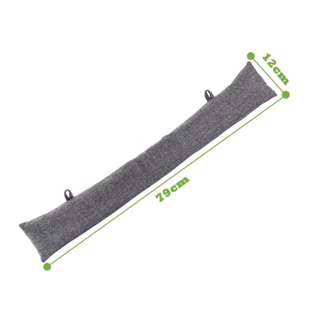 FLAVORA Herringbone Draught Excluders, Grey, Pack of 2 – 2