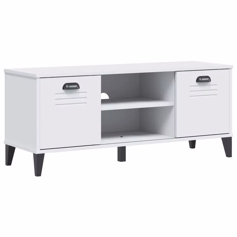 Berkfield Home VIKEN Shoe Bench in White, W/D/H: 106 x 35 x 45 cm