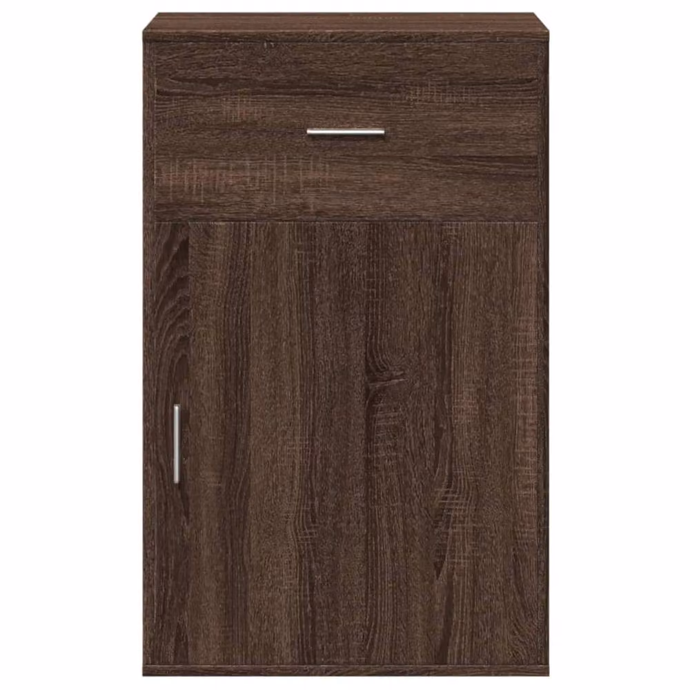 Berkfield Home Modern Storage Cabinet in Brown Oak, W: 56.5 cm, D: 39 cm, H: 90 cm – 3