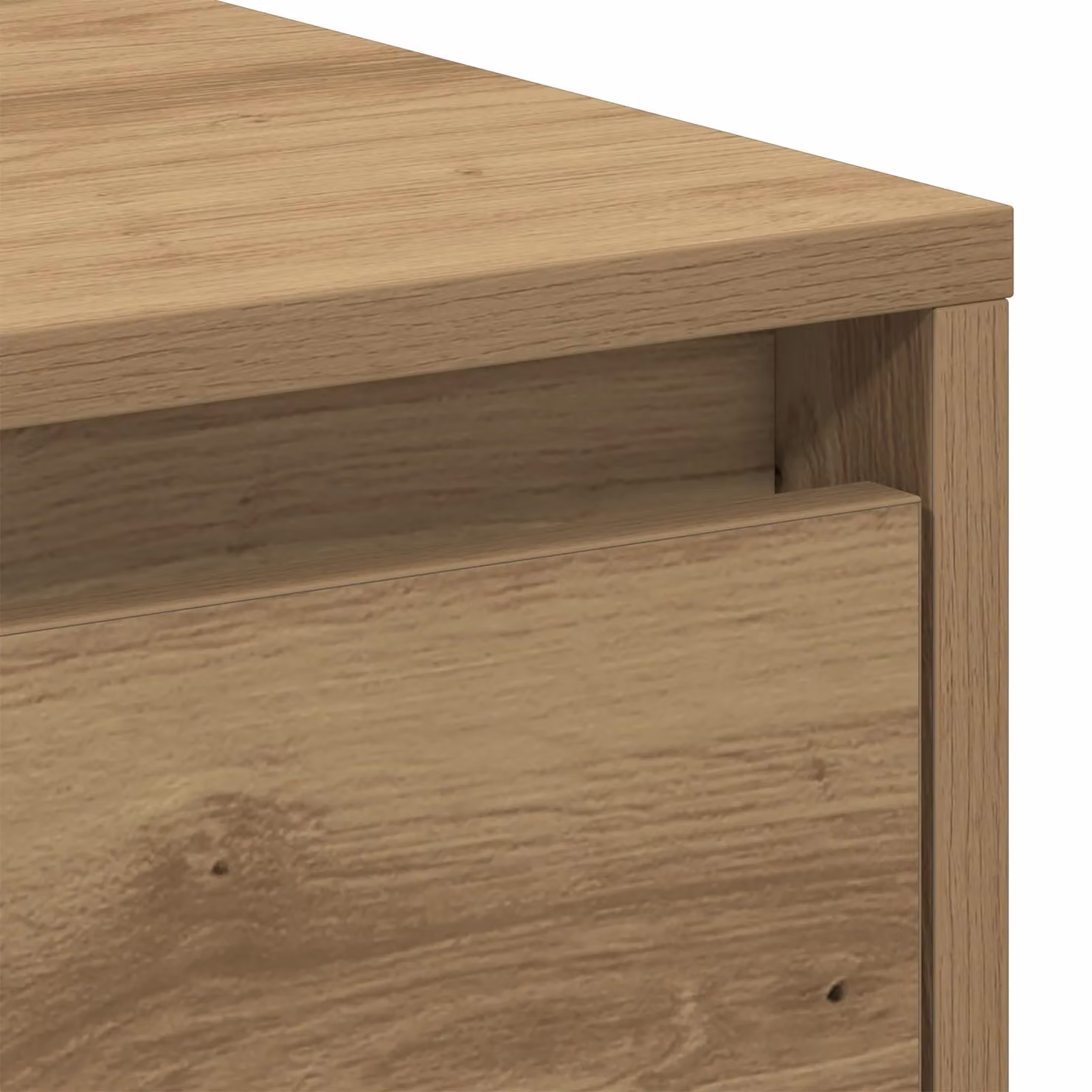 Berkfield Home Artisan Oak Bedside Cabinet in Brown, W/D/H: 45 x 34 x 46 cm – 4