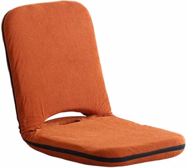 SPETLEK 5-Position Folding Floor Gaming Chair in Orange