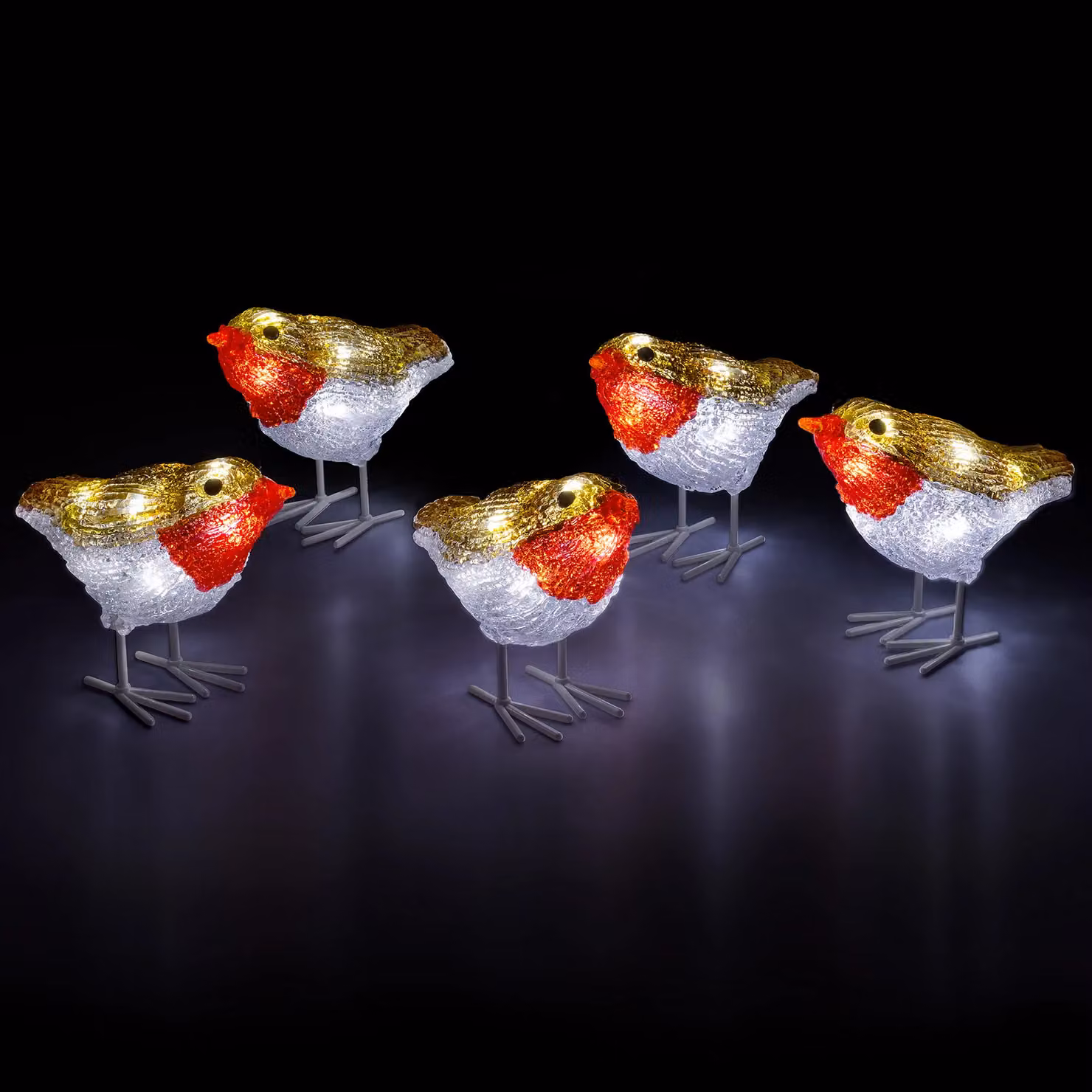 Christow Robin LED Christmas Lights, Battery Operated Indoor and Outdoor Xmas Decorations, Cream – 2