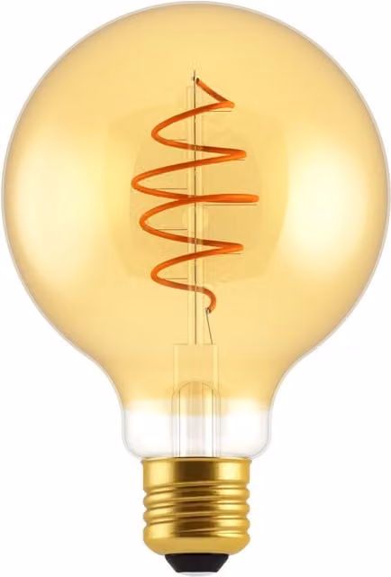Nordlux Deco Vintage Glass Bulb E27 Gold/Brass 2200K Warm White Dimmable