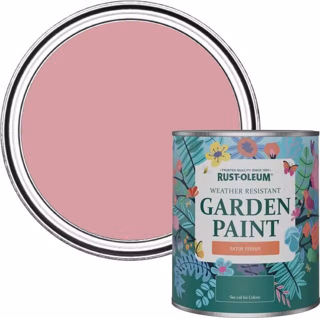 Rust-Oleum Garden Paint in Satin Finish, Pink, 0.75 l