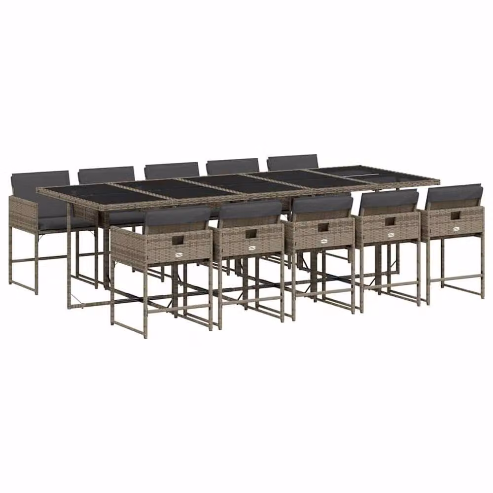 Berkfield Home Garden Dining Set in Grey and Black – 2