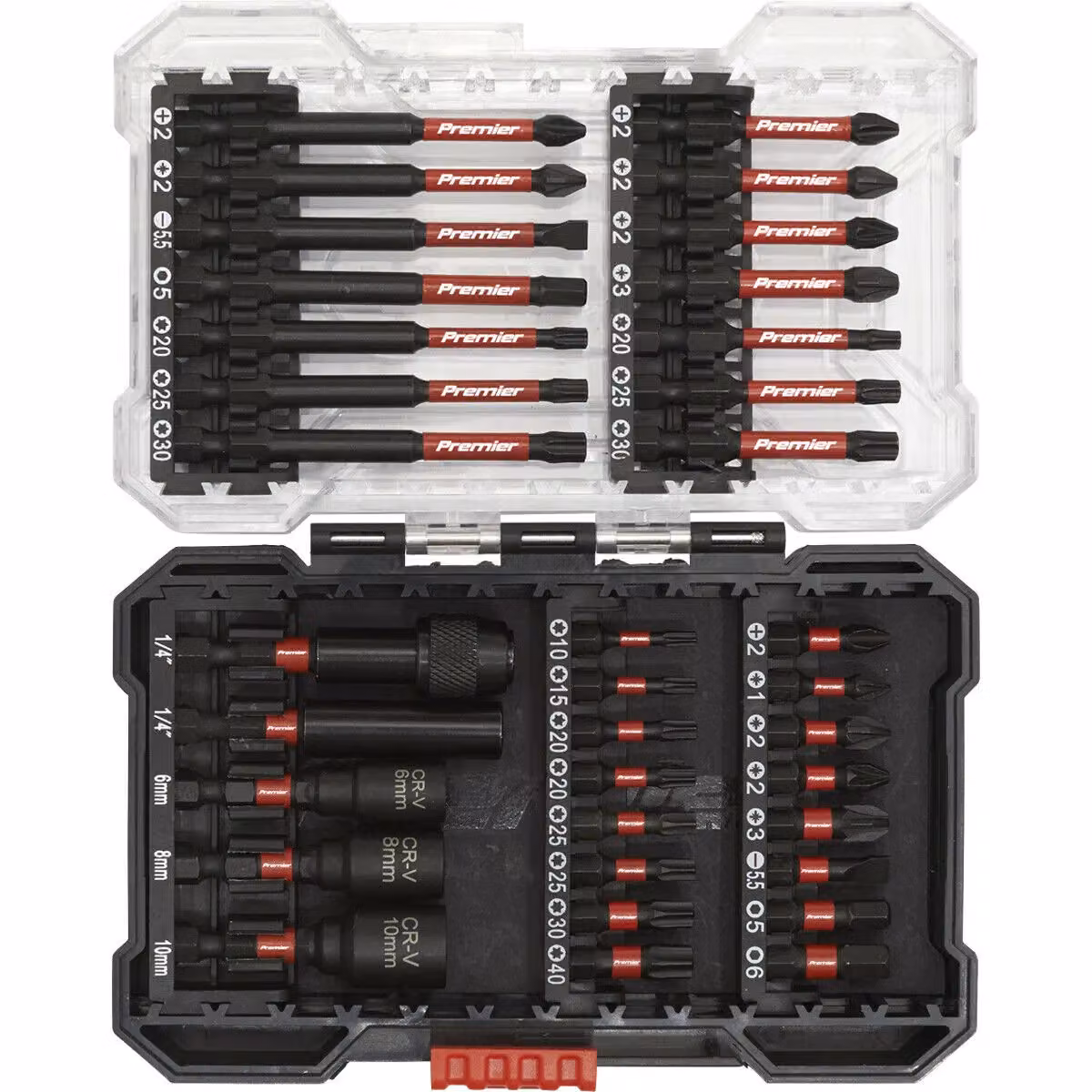 Loops 35 Piece Impact Grade S2 Steel Screwdriver Bit Set in Multicolour and Black – 3