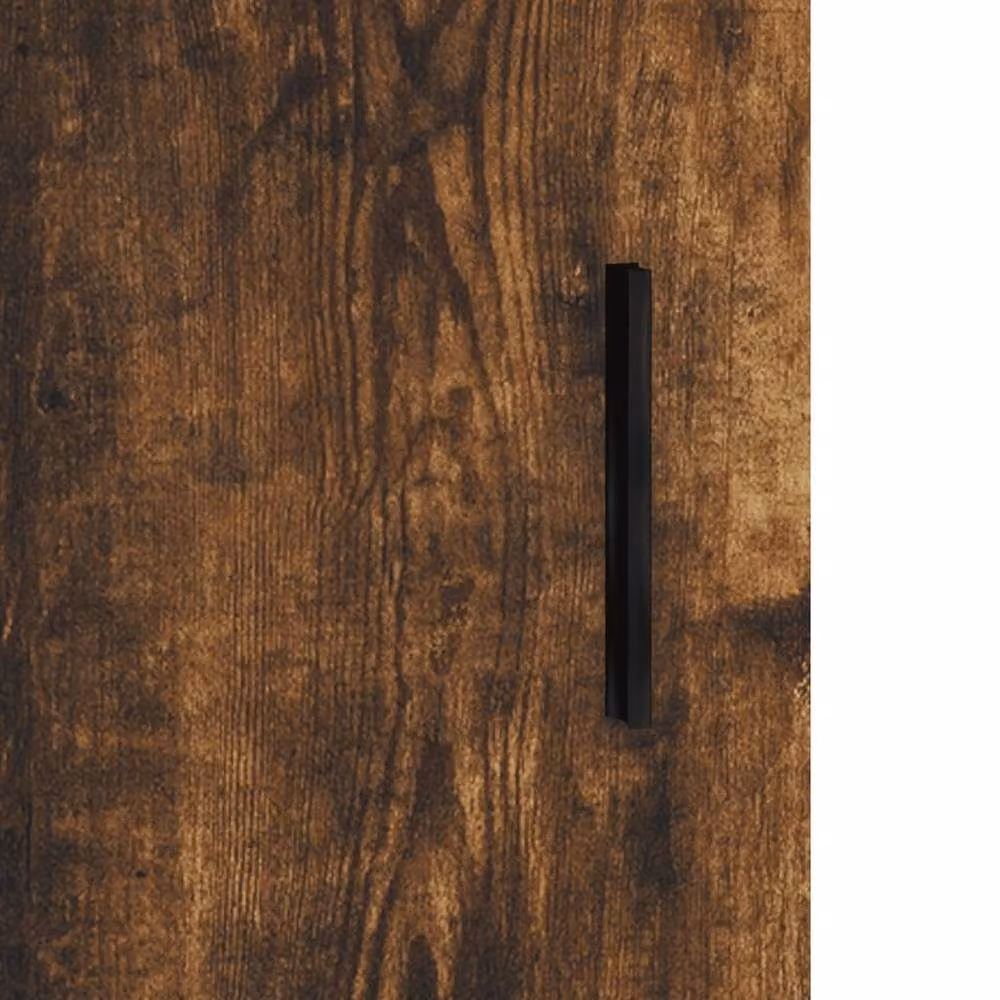 Berkfield Home Wall Mounted Smoked Oak Cabinet in Brown W/D/H: 34.5 x 34 x 90 cm – 5