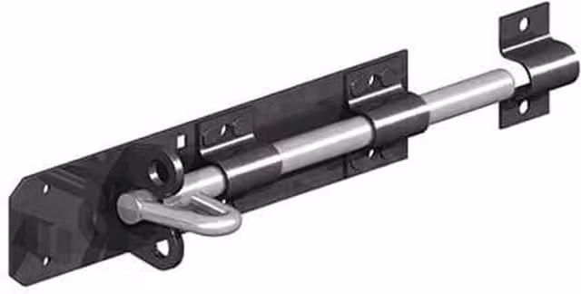 GateMate Brenton Padbolt (L) 150mm in Black Steel
