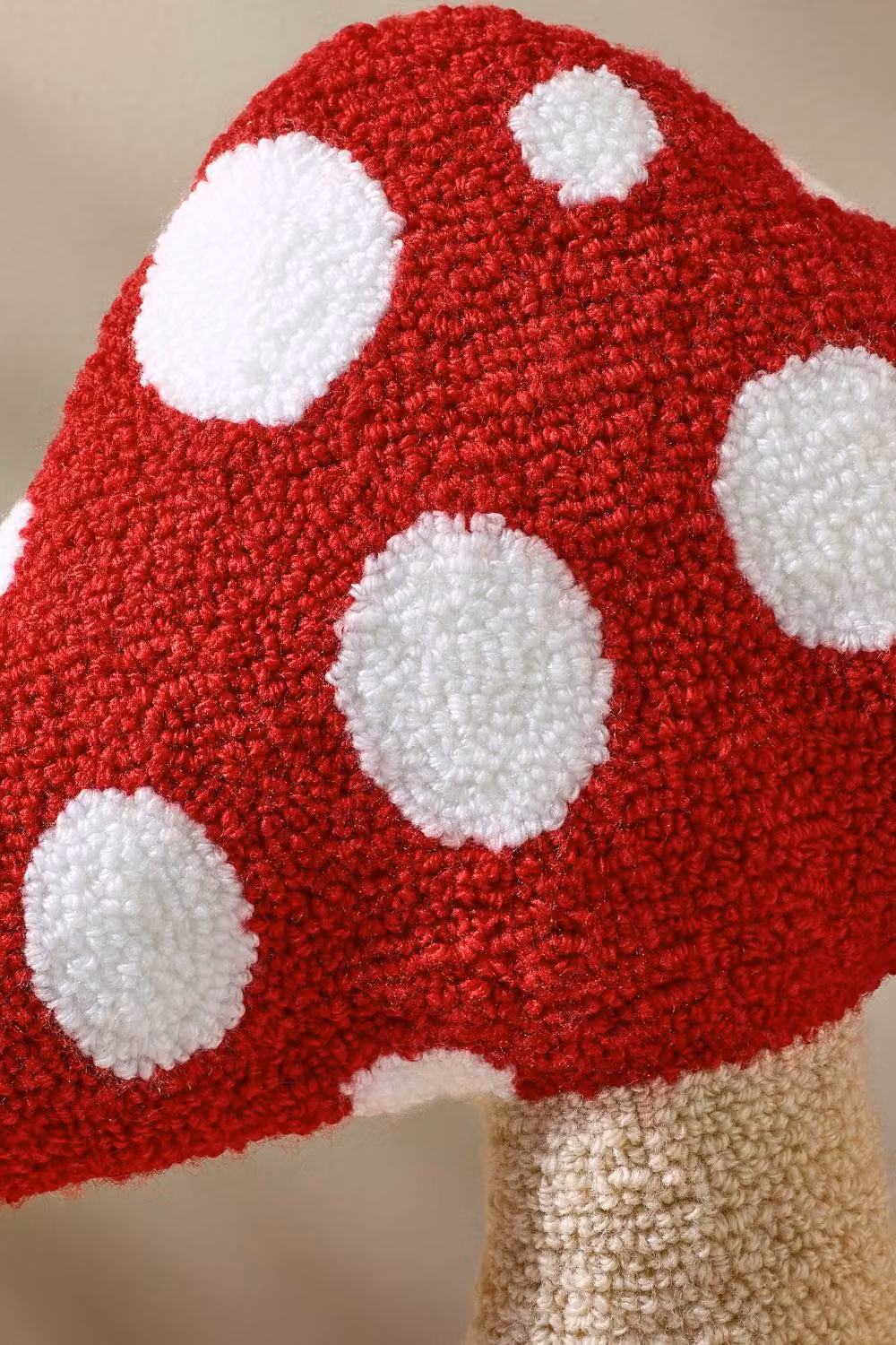 Catherine Lansfield Woodland Crochet Mushroom 3D Shaped Cushion in Red – 2