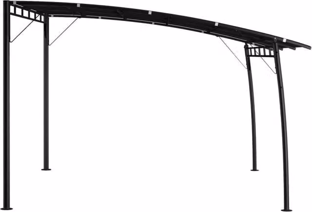 Berkfield Home Garden Sunshade Awning in Anthracite Black, W/D/H: 400 x 300 x 255 cm