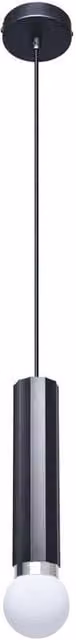 Netlighting Macera Slim Cylinder Pendant Ceiling Light in Black and Sand – 1