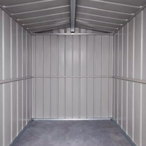 Globel Green Metal Garden Storage Shed with Apex Roof, Sliding Double Doors and Air Vents, W/D/H: 182.88 x 152.4 x 193.51 cm – 3