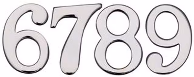 Golden Grace Chrome Self Adhesive Numerals