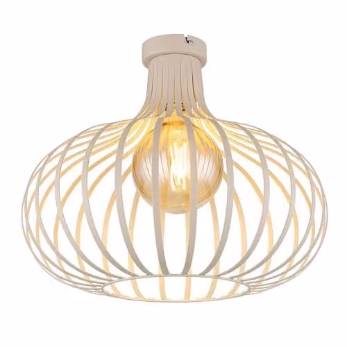 Netlighting Mateo Vintage Metal Cylinder Ceiling Light in Beige, W/D/H: 40 x 40 x 35 cm – 1