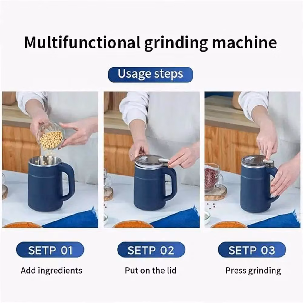 Ventryn Blue Electric Coffee Bean Grinder and Blade Blender Tool – 4