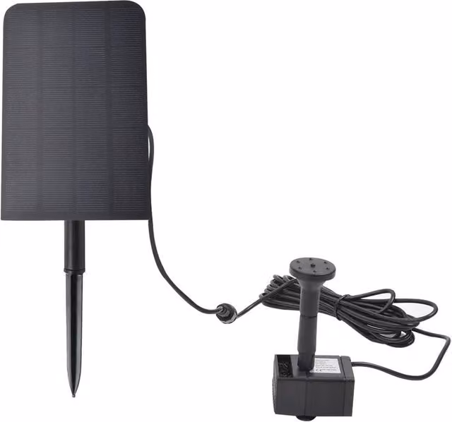 NESTLUNE Solar Powered Fountain Pump for Garden Ponds, Pools and Aquariums in Black