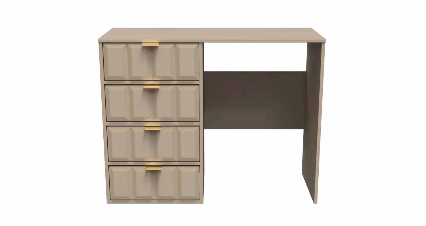 2 U Metro 4 Drawer Vanity in Light Brown and Gold – 2