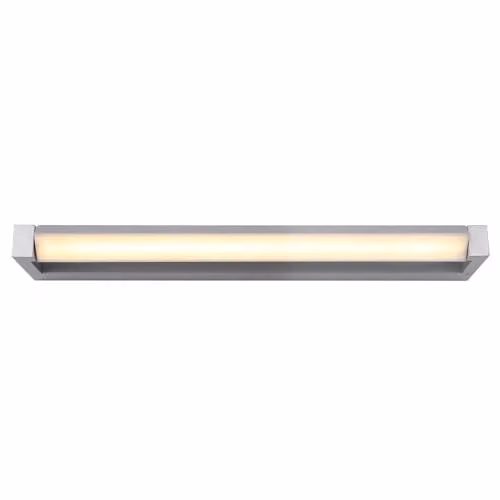 Globo Lighting Susi Integrated LED Wall Lamp in Silver, IP44 Rated, Warm White 3000K