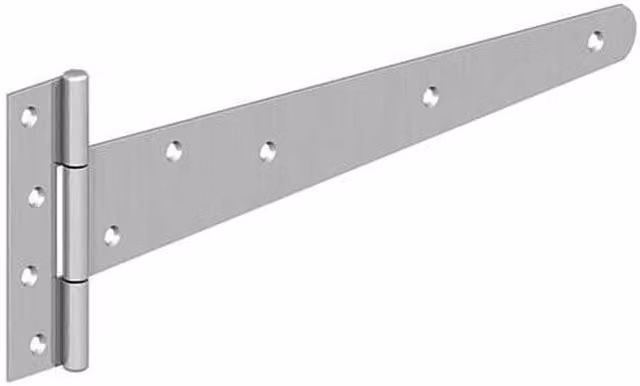 GateMate Galvanised Medium Tee Butt Hinge in Silver, 250mm