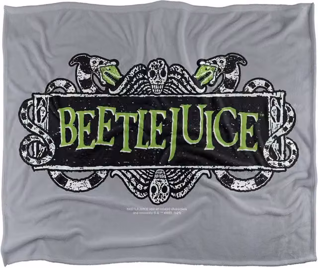 LOGOVISION Beetlejuice Movie Logo Super Soft Fleece Throw Blanket, Multicolour, W: 91.44 cm x D: 91.44 cm x H: 147 cm – 6