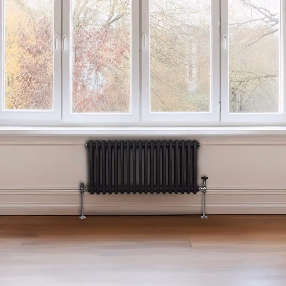 Monstershop Traditional 2 Column Steel Radiator in Black, H 83.2 cm x W 30 cm x D 7 cm – 4