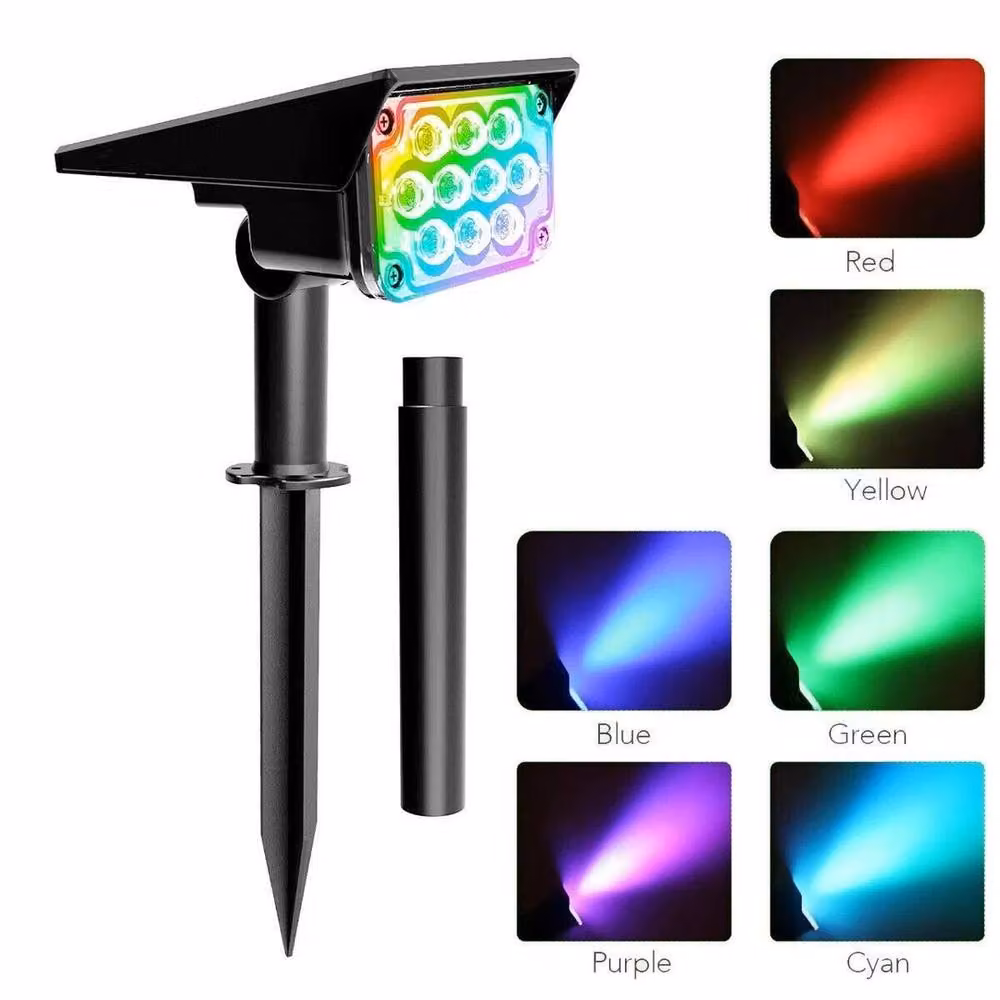 Havendro Solar LED Outdoor Garden Spot Lights in Black – 3