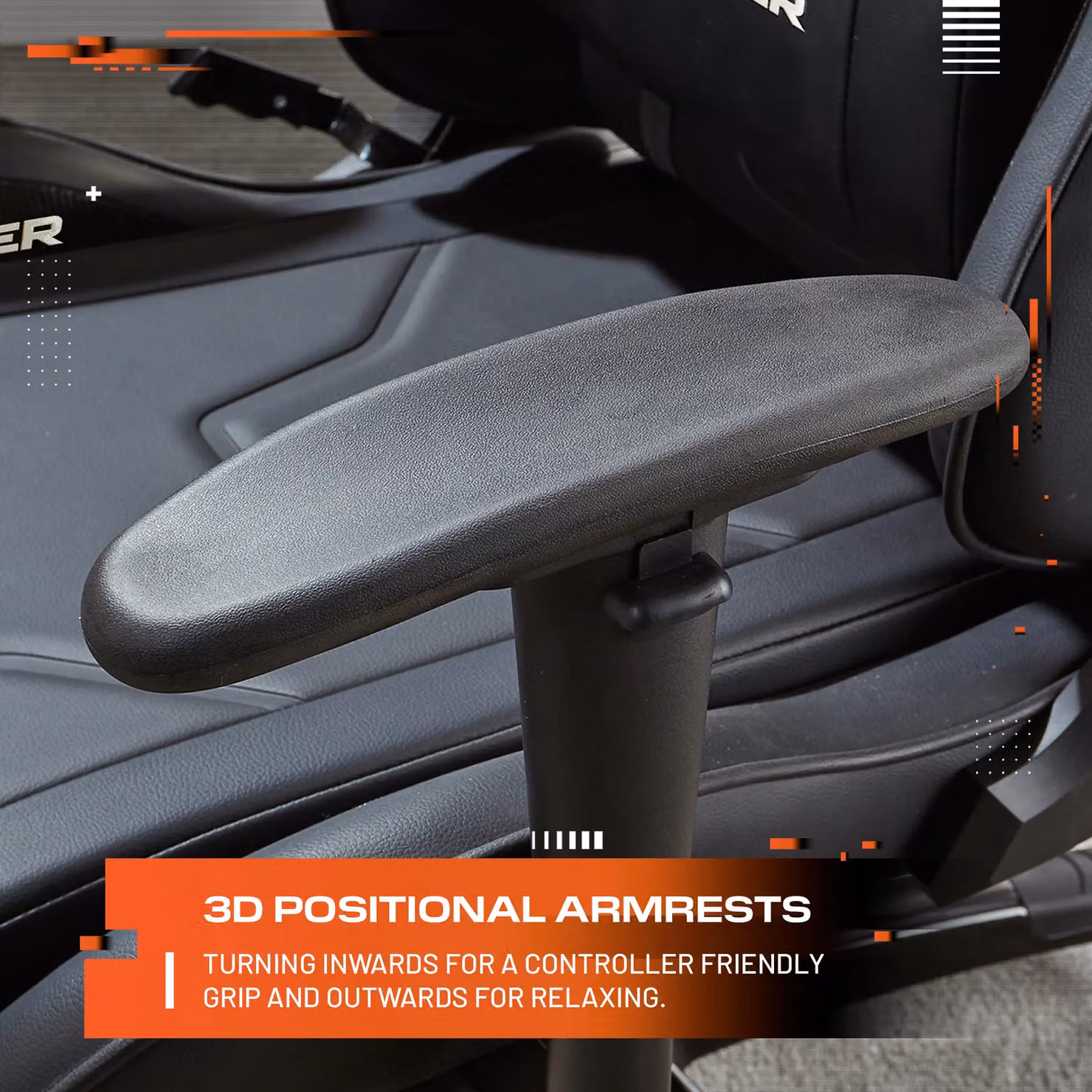X Rocker Agility eSport Ergonomic Gaming Chair in Black with Synthetic Leather and Headrest – 2
