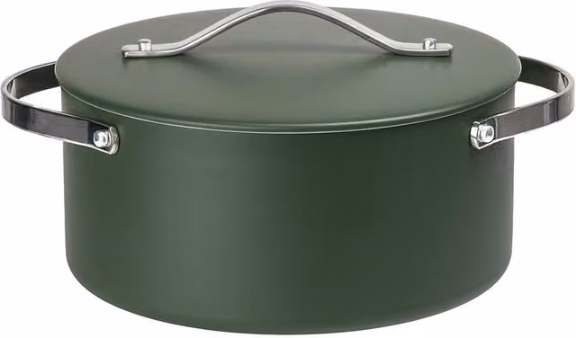 Prochef Le Palette Ceramic Coated Aluminium Casserole Pot with Lid, Green, W/D/H: 24 x 24 x 11 cm – 1