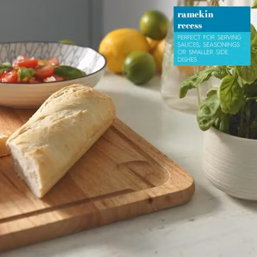 Argon Tableware Rectangular Wooden Chopping Board, Brown, W: 40 cm, D: 30 cm, H: 2 cm – 3