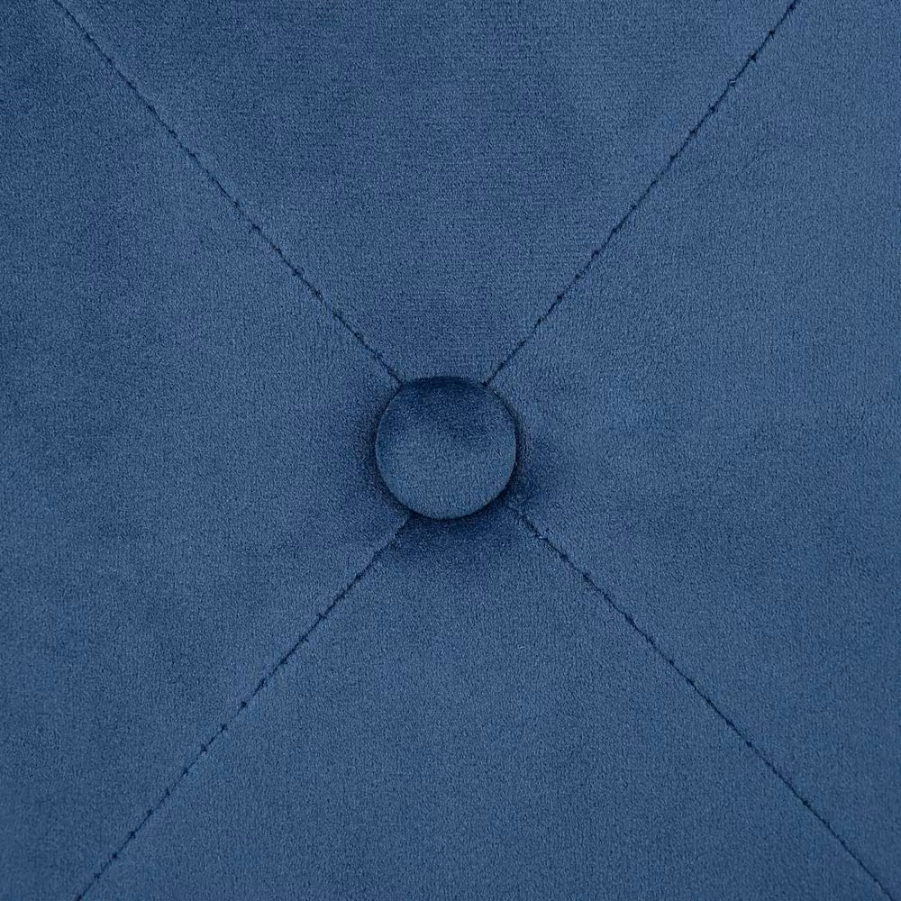 Wyld and Coco Chesterfield Round Tufted Velvet Pouffe in Blue – 5