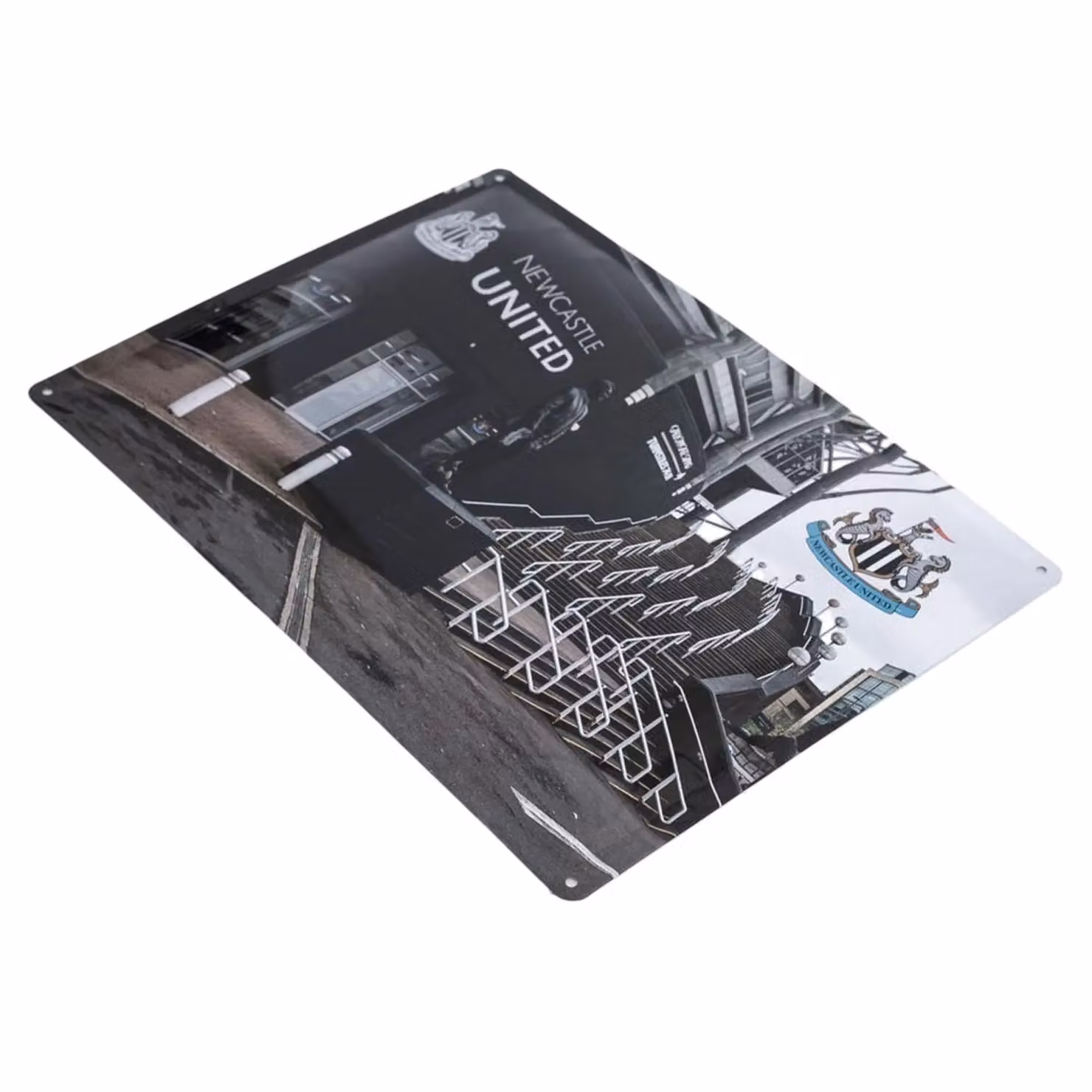 Newcastle United FC Sir Bobby Robson Metal Wall Sign, Black, W: 40.0 cm, H: 30.0 cm – 2