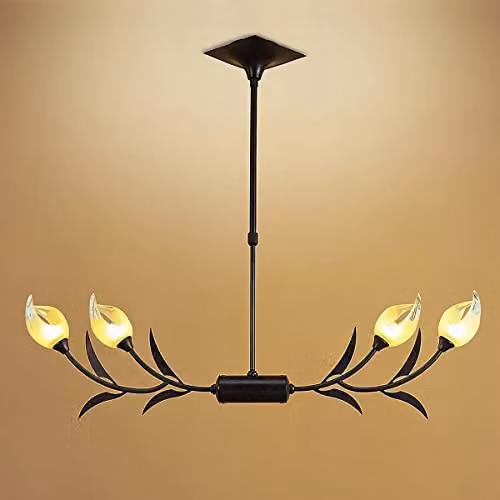 Netlighting Holland Telescopic Linear Pendant Light, 4 x G9, Brown and Black Oxide – 2