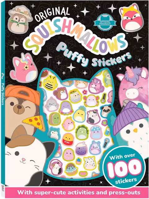 Squishmallows Puffy Stickers in Multicolour and Purple